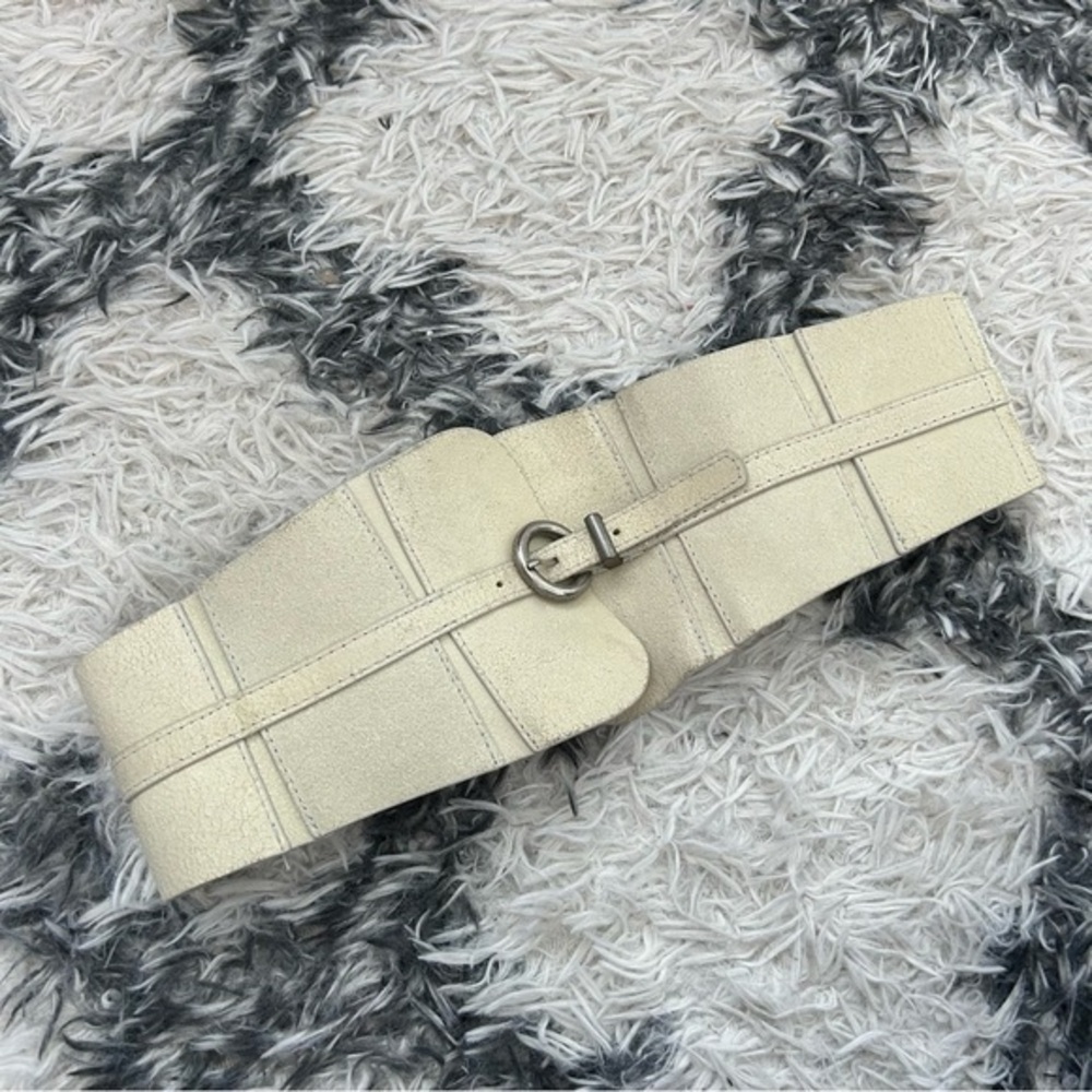 NTS Not The Same Vintage Cream Leather Belt